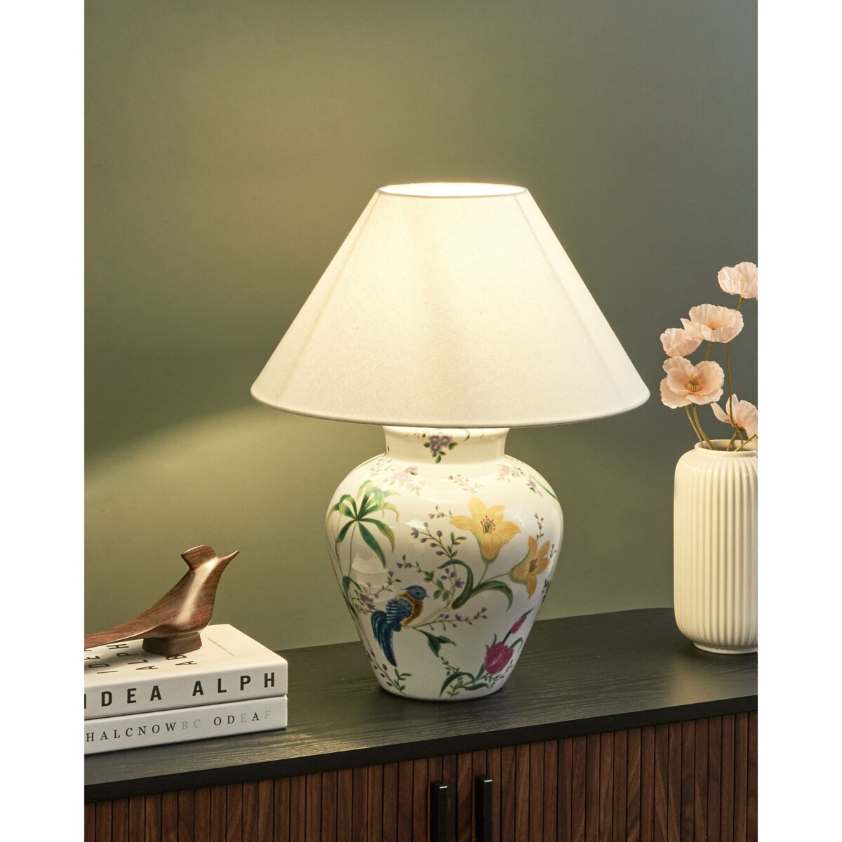 Lampa stołowa DIOGO Porcelana Biały