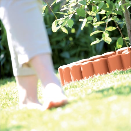 Płotek Ogrodowy 3,02 M Obrzeże Trawnikowe Palisada Terakota