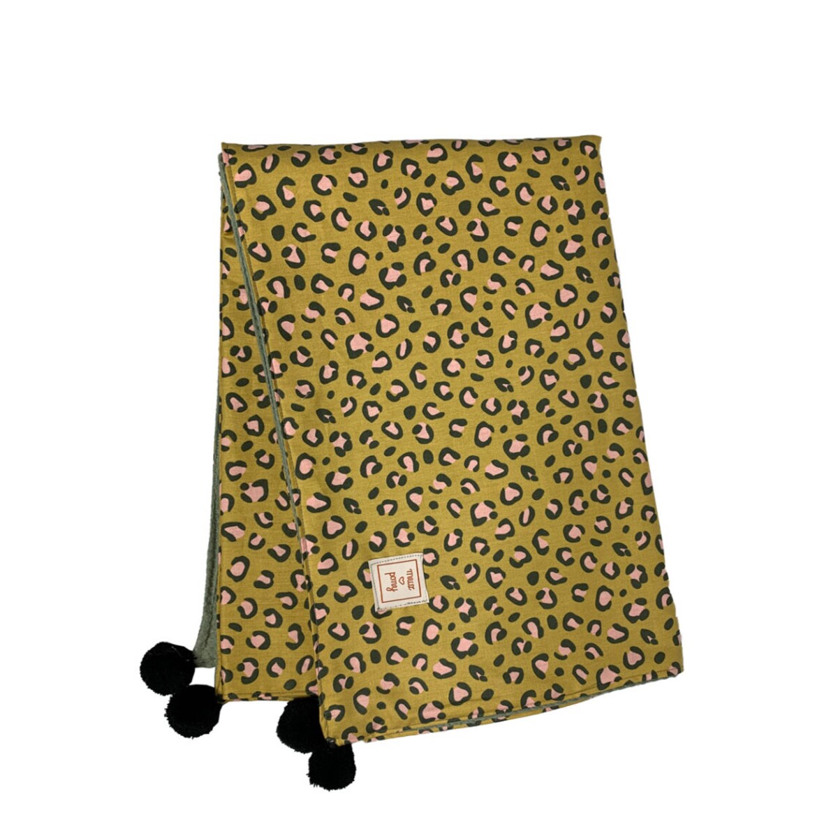 Leopard - kocyk z chwostami yellow