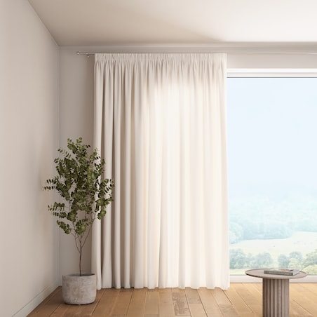 Zasłona na taśmie marszczącej 1 szt. 130x260 śmietankowy biały