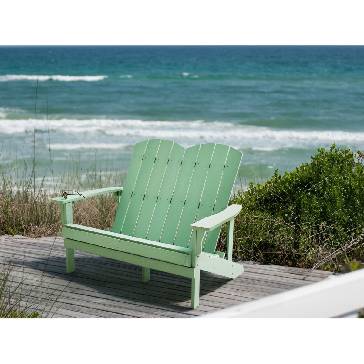 Ławka ogrodowa ADIRONDACK 125 cm Jasnozielony