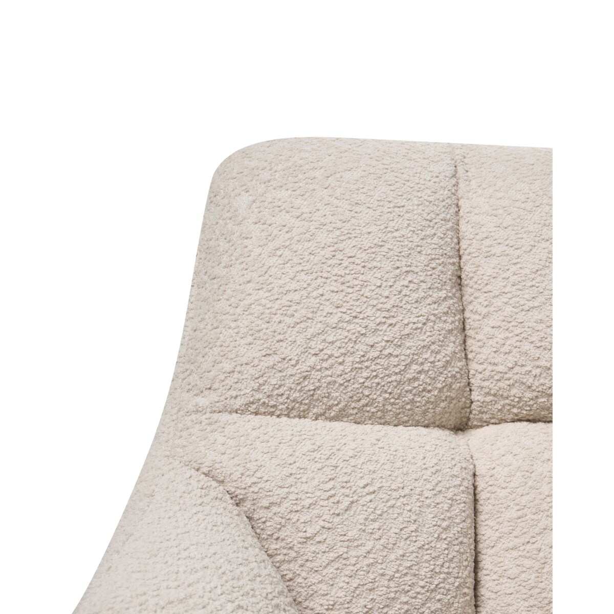 Krzesło obrotowe PALMDALE Boucle Jasnobeżowy