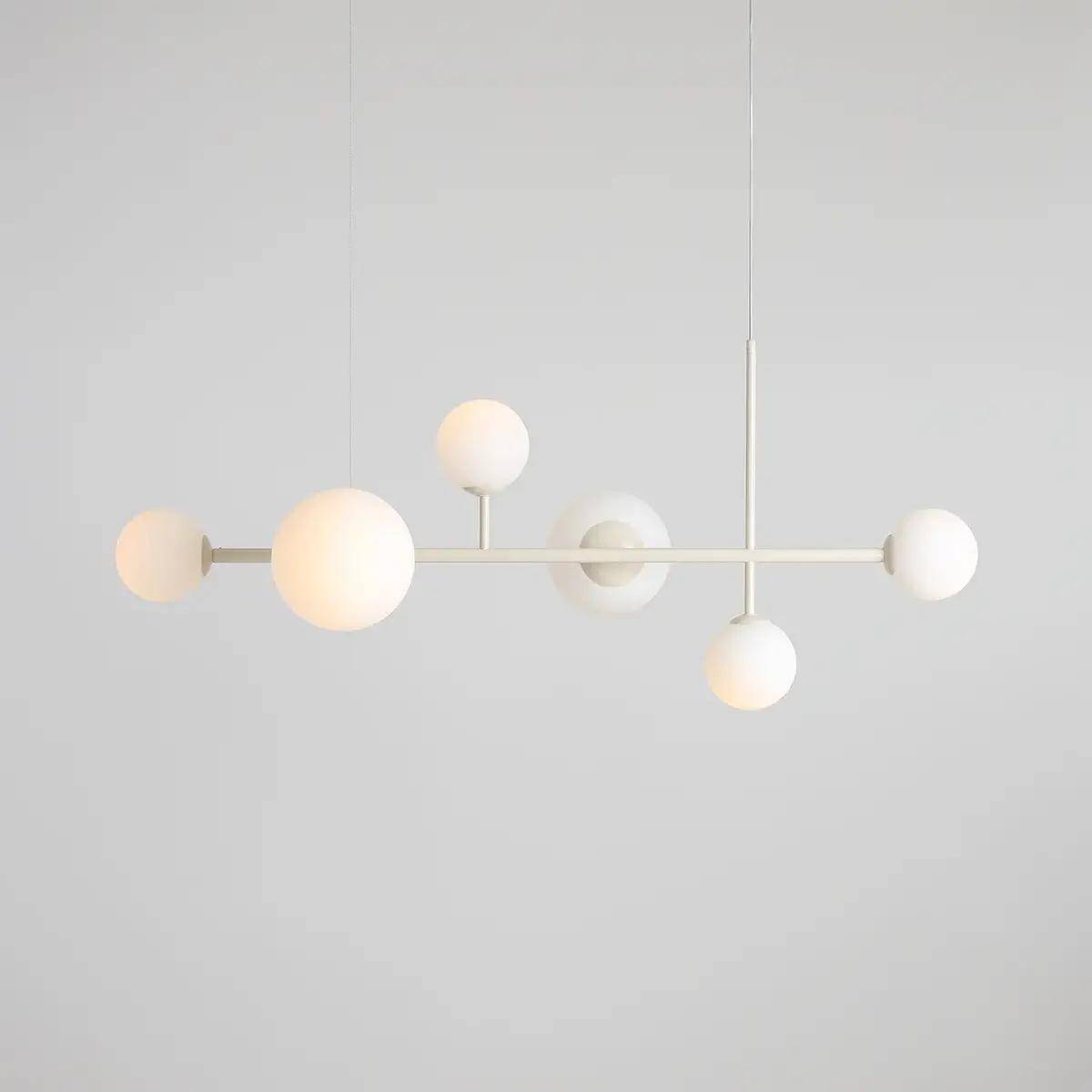 Zwisowa lampa molekułowa Dione 1092K9 Aldex kule białe kremowe