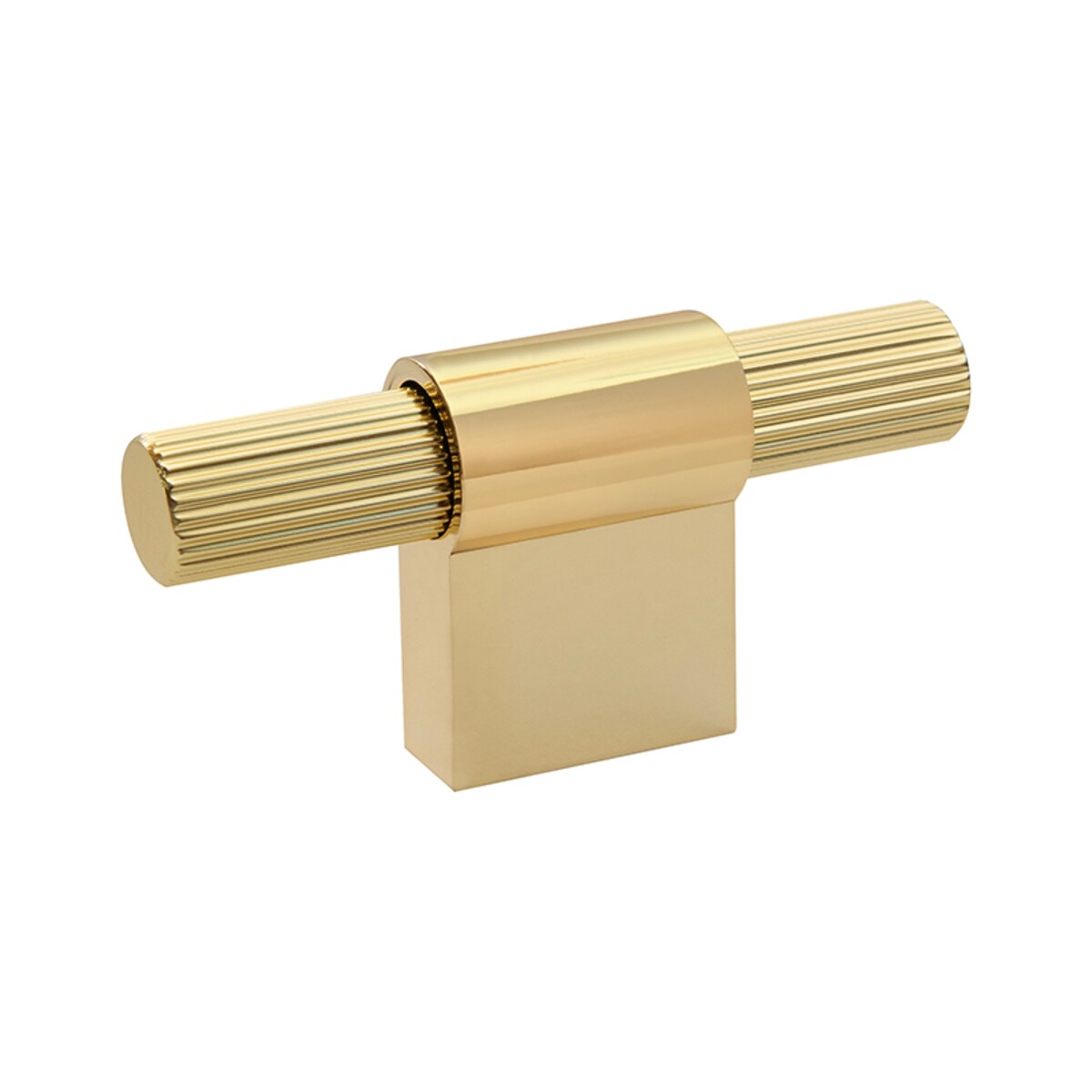 Gałka do mebli złota uchwyt meblowy podłużny połysk 68 mm