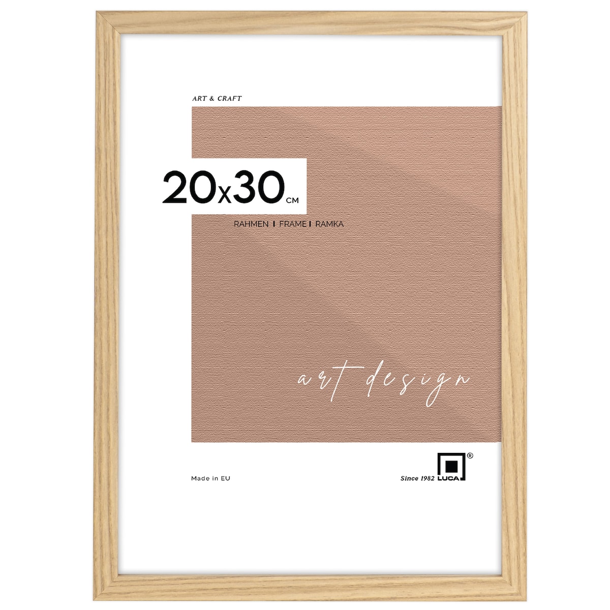 Brązowe ramka na zdjęcia 20x30 cm rama MDF z plexi klasyczna ramka zawieszka stopka