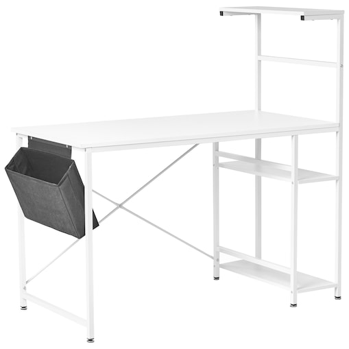 Biurko ARAMINGO 120 cm 60 cm ze schowkiem Biały