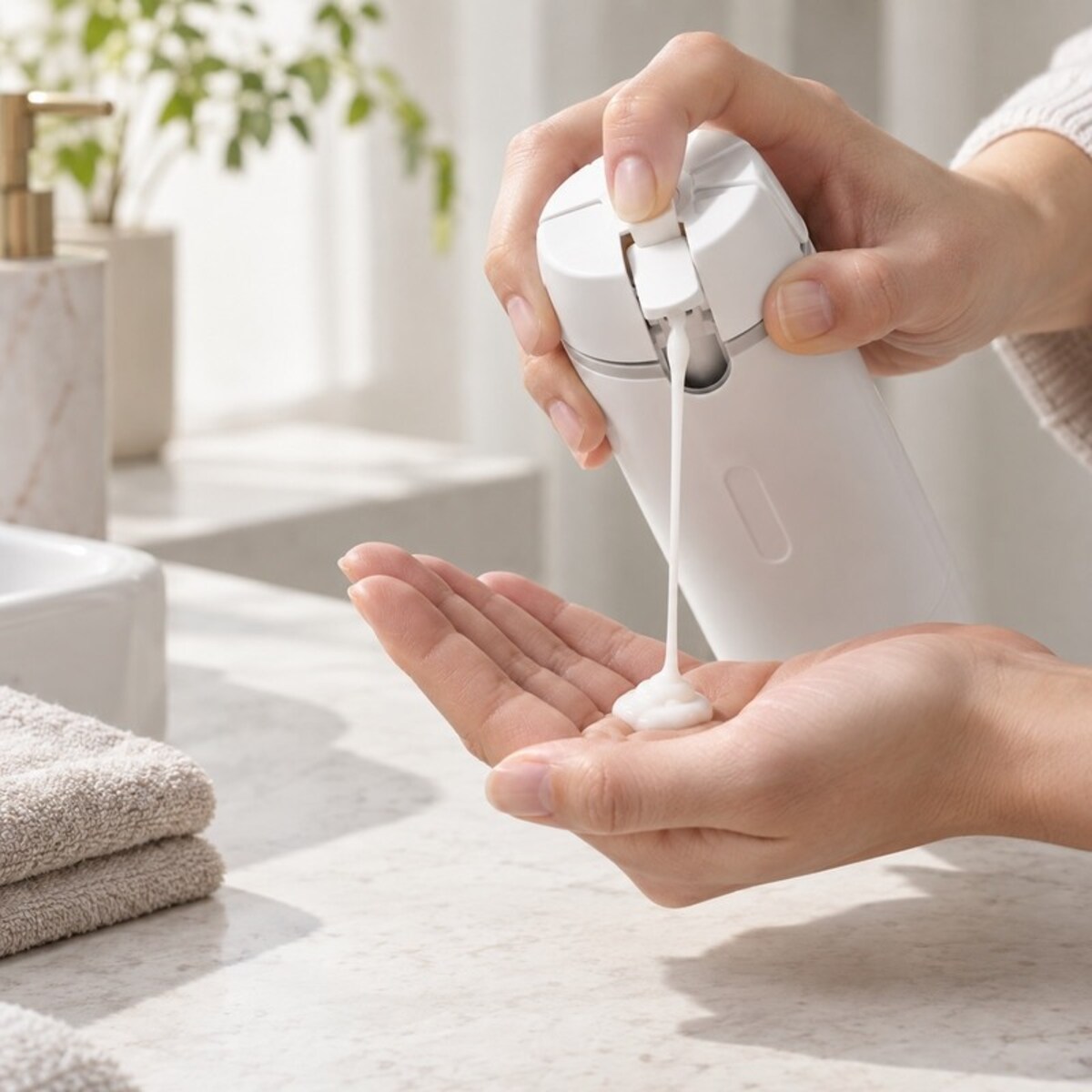 Dozownik podróżny SHP EASY TRAVEL biały 4 × 30 ml na kosmetyki