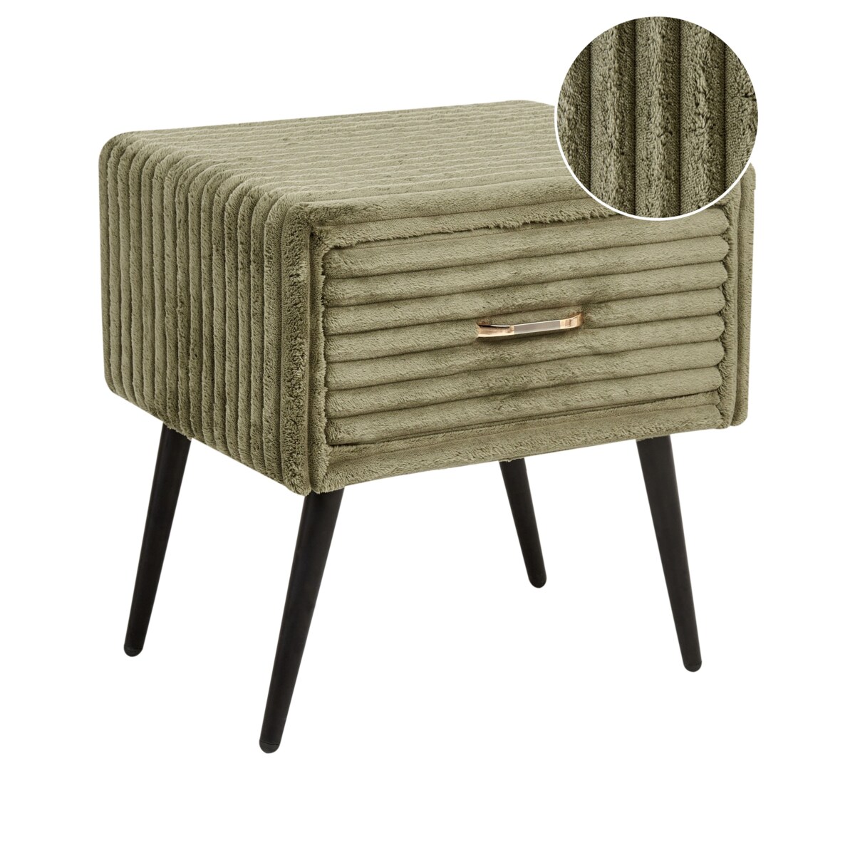 Szafka nocna FLAYAT Sztruks Zielony