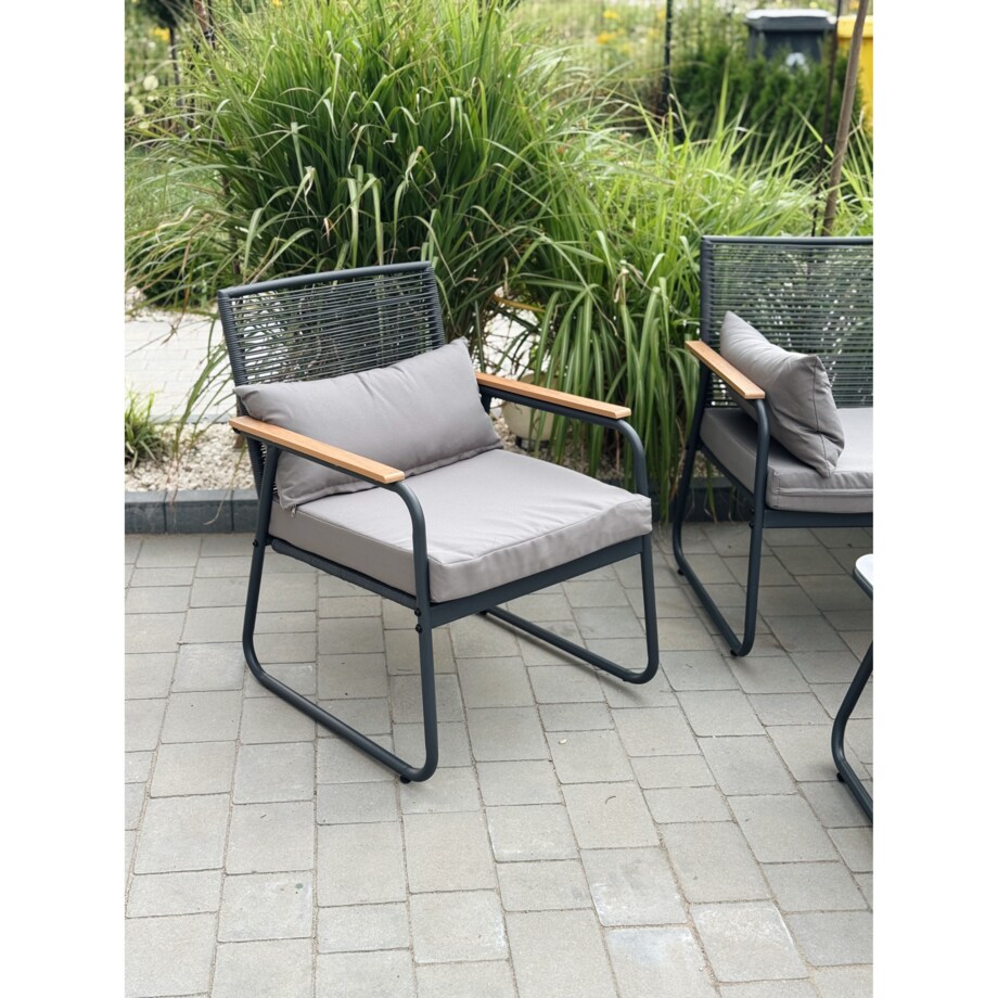 Zestaw Mebli Ogrodowych 2X Fotel Stolik Sofa Komplet Na Taras Balkon Ogród