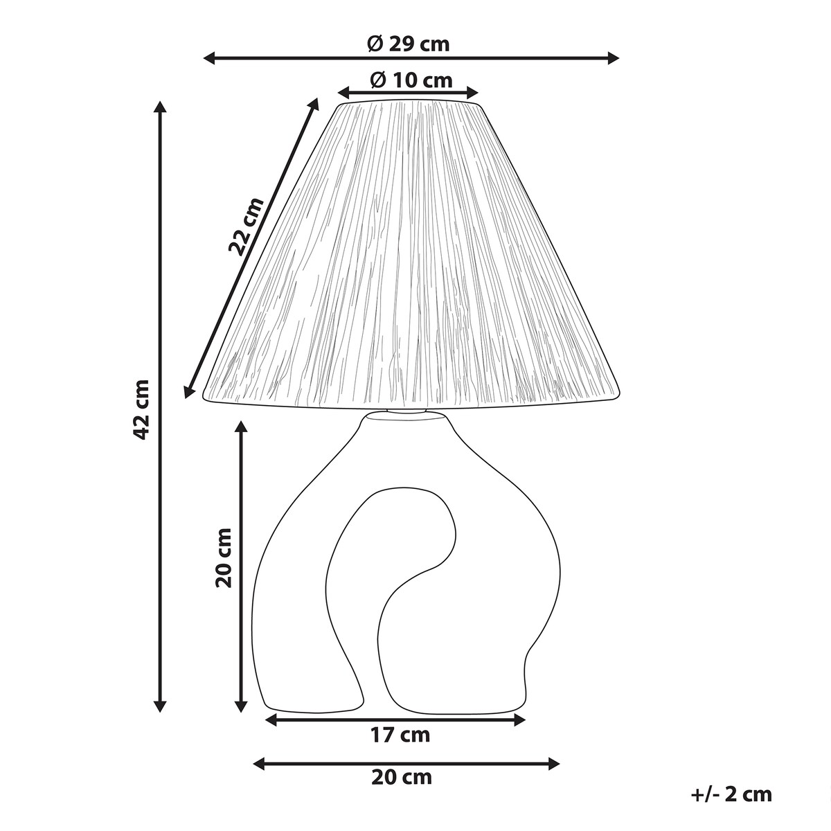Lampa stołowa BARBAS Ceramika Naturalny