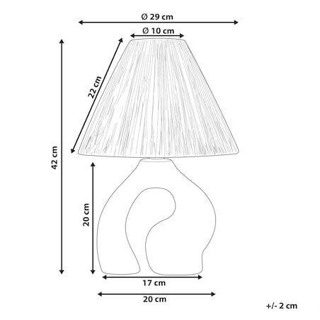 Lampa stołowa BARBAS Ceramika Naturalny