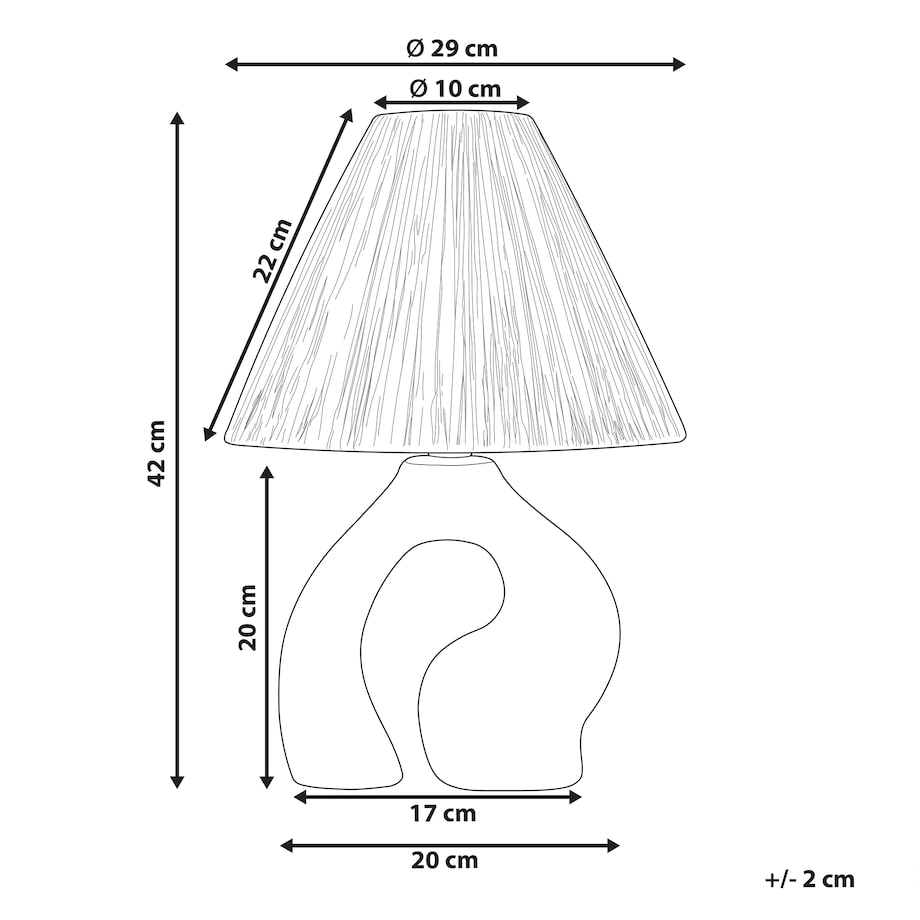 Lampa stołowa BARBAS Ceramika Naturalny