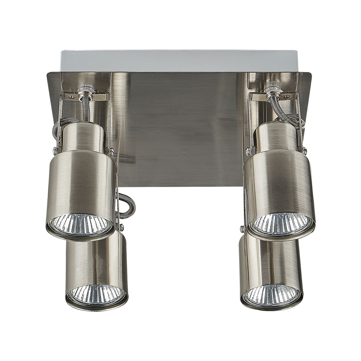 Lampa sufitowa 4-punktowa metalowa srebrna BONTE