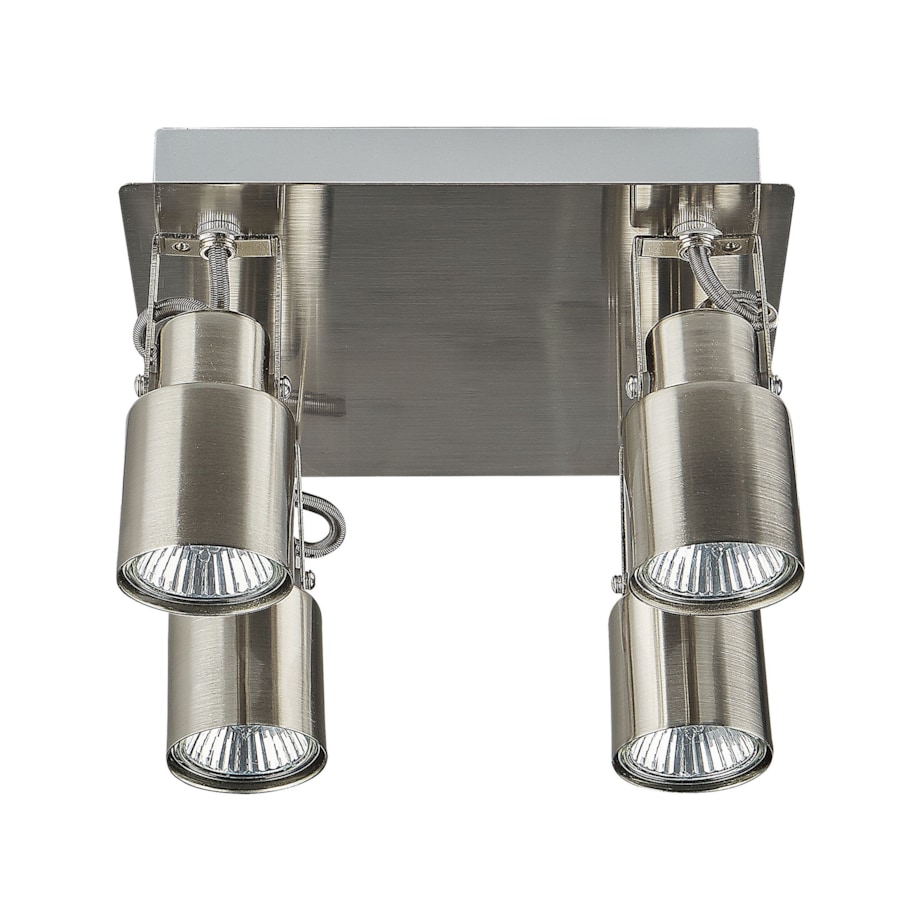Lampa sufitowa 4-punktowa metalowa srebrna BONTE