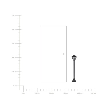 Lampa ogrodowa słupek GOSABA Czarny