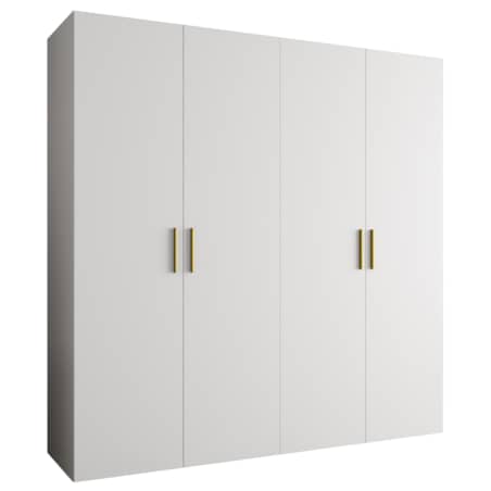 Szafa uchylna otwierana BARI 1 200 wys. 202 cm Biały + u. Złoty