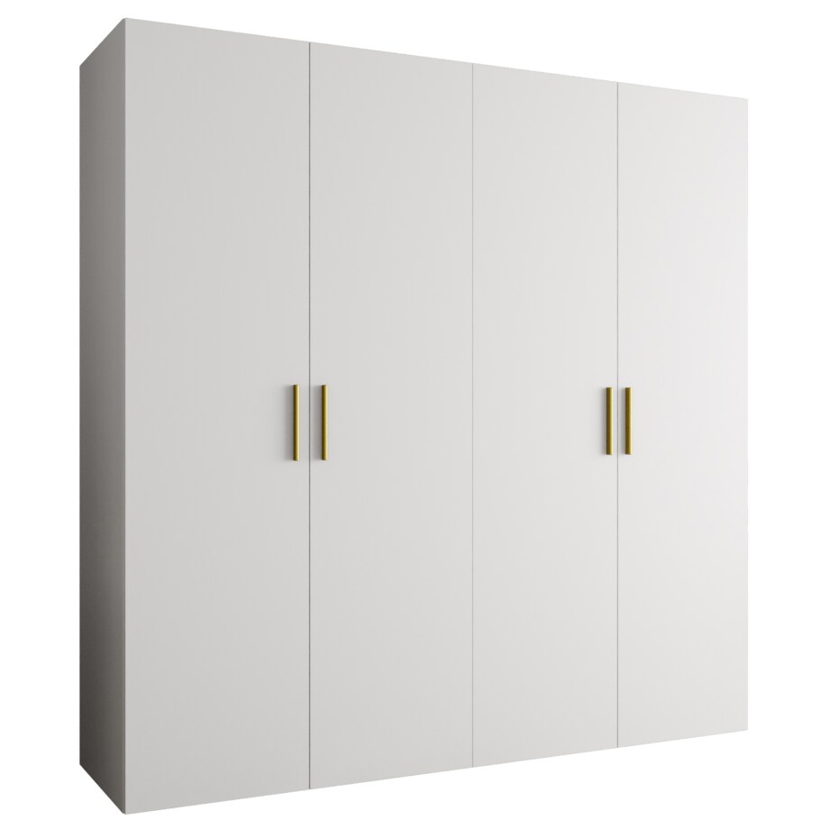 Szafa uchylna otwierana BARI 1 200 wys. 202 cm Biały + u. Złoty