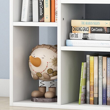 Regał otwarty stojący biały duża szafka komoda loft skandynawski 5 półek