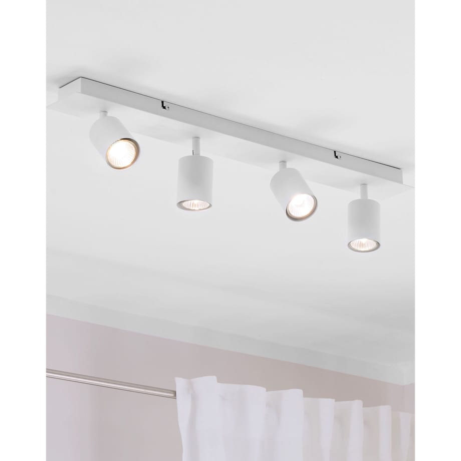 Lampa spot 4-punktowa TIGRIS Biały Metal Regulowana