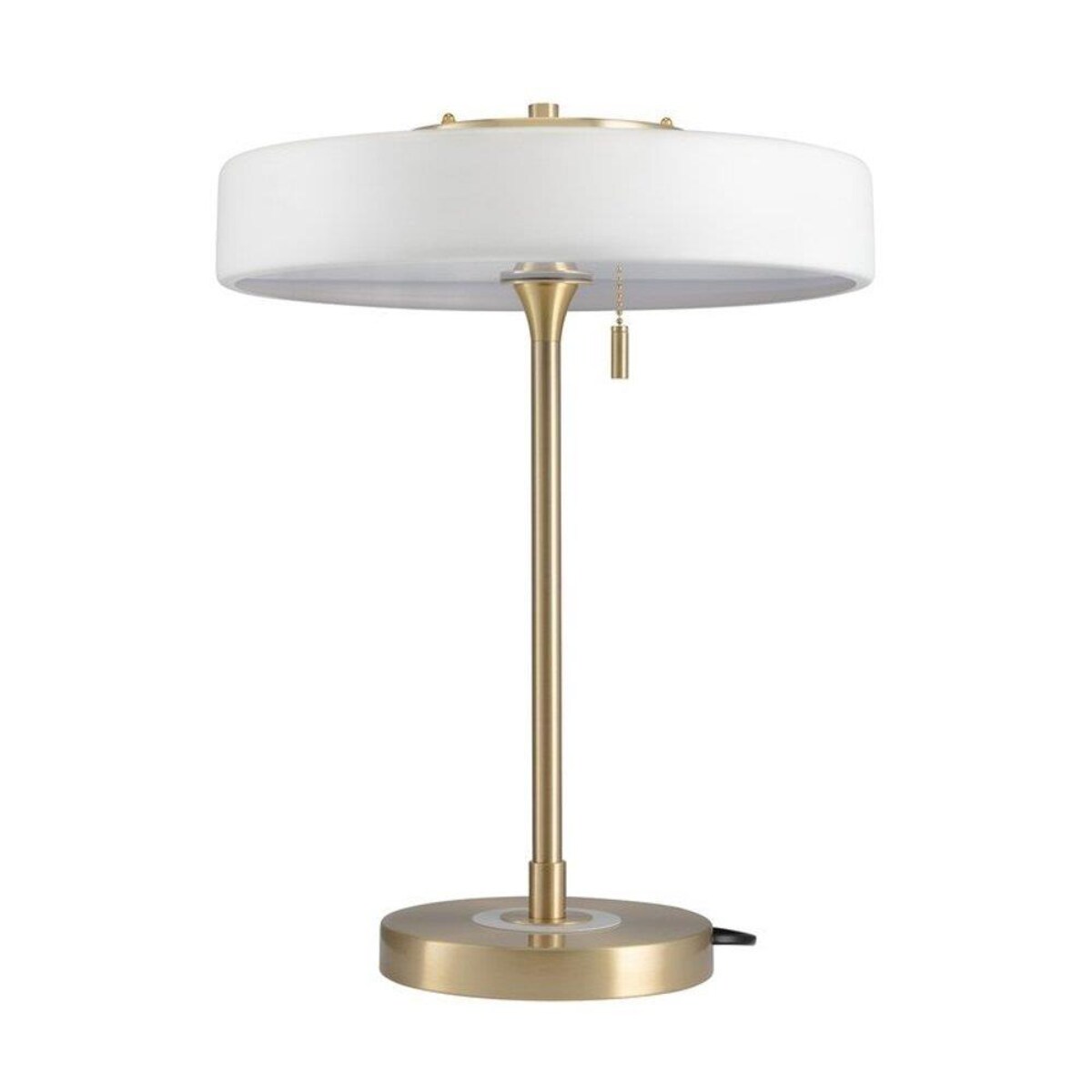 Lampa na komodę Artdeco ST-MT8872 WHITE Step okrągła do sypialni biała złota