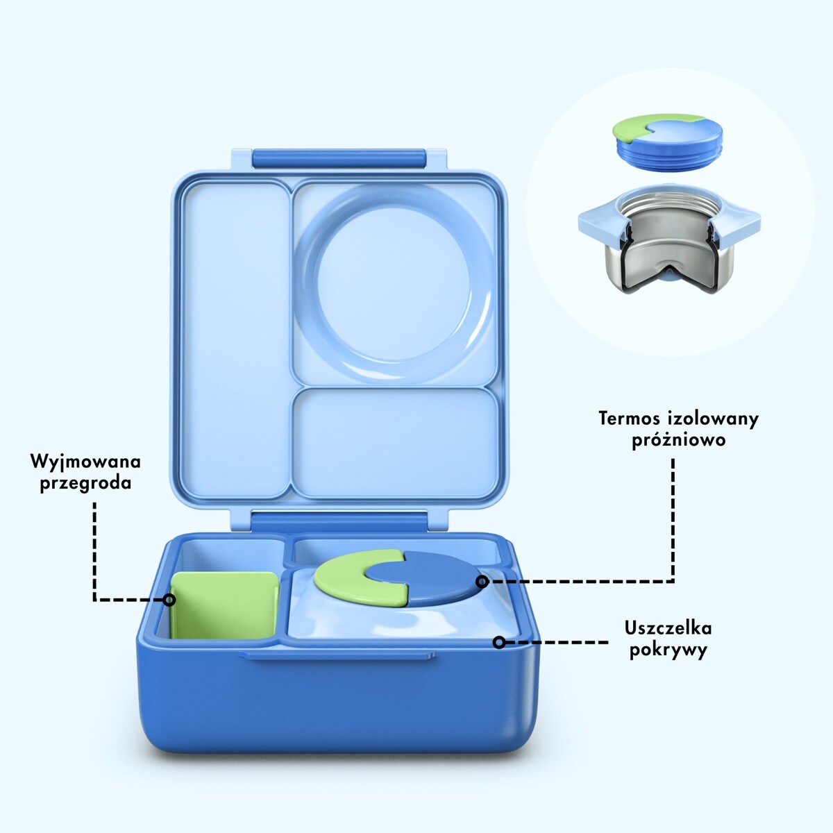 OMIE OMIEBOX lunch box z termosem, Sea Blue