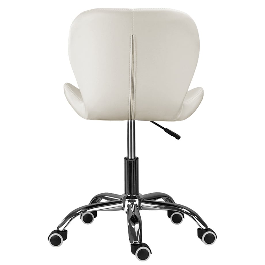 Krzesło obrotowe biurowe nowoczesne ekoskóra beżowe