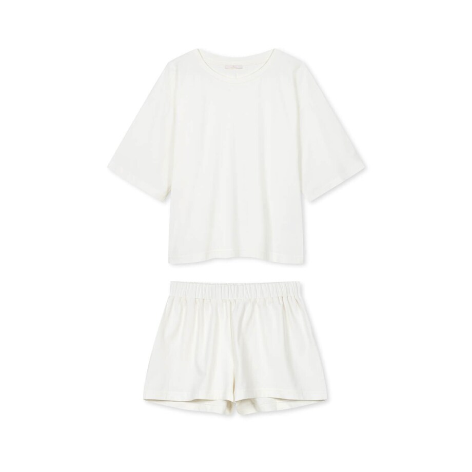 Piżama krótka day&night kremowa M/L