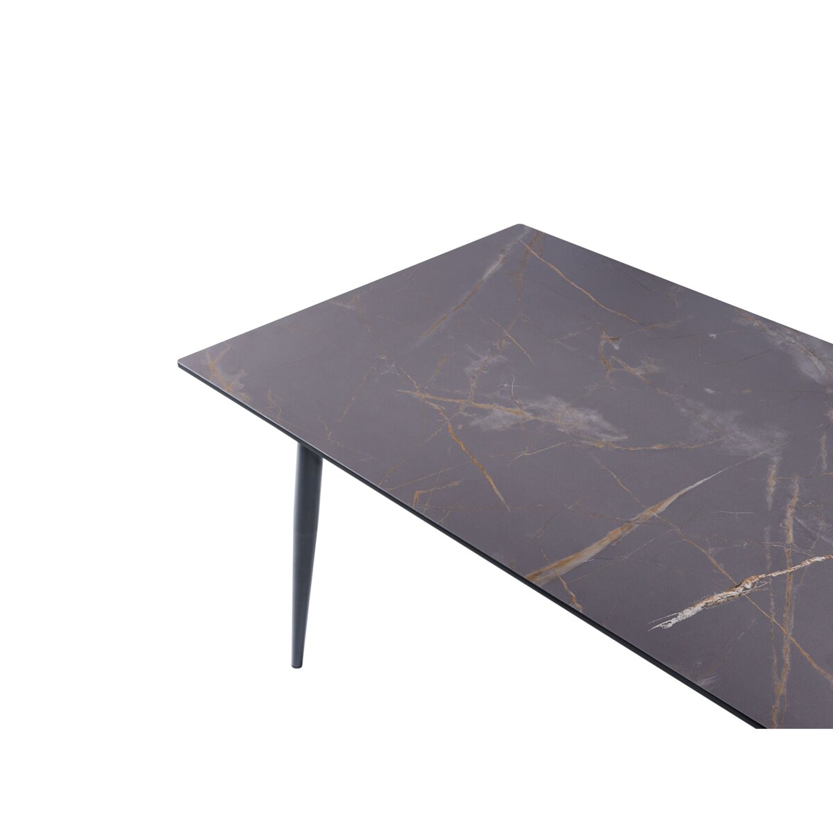 Stół ogrodowy TOLENTINO 180 cm 90 cm Efekt marmuru Szary marmur