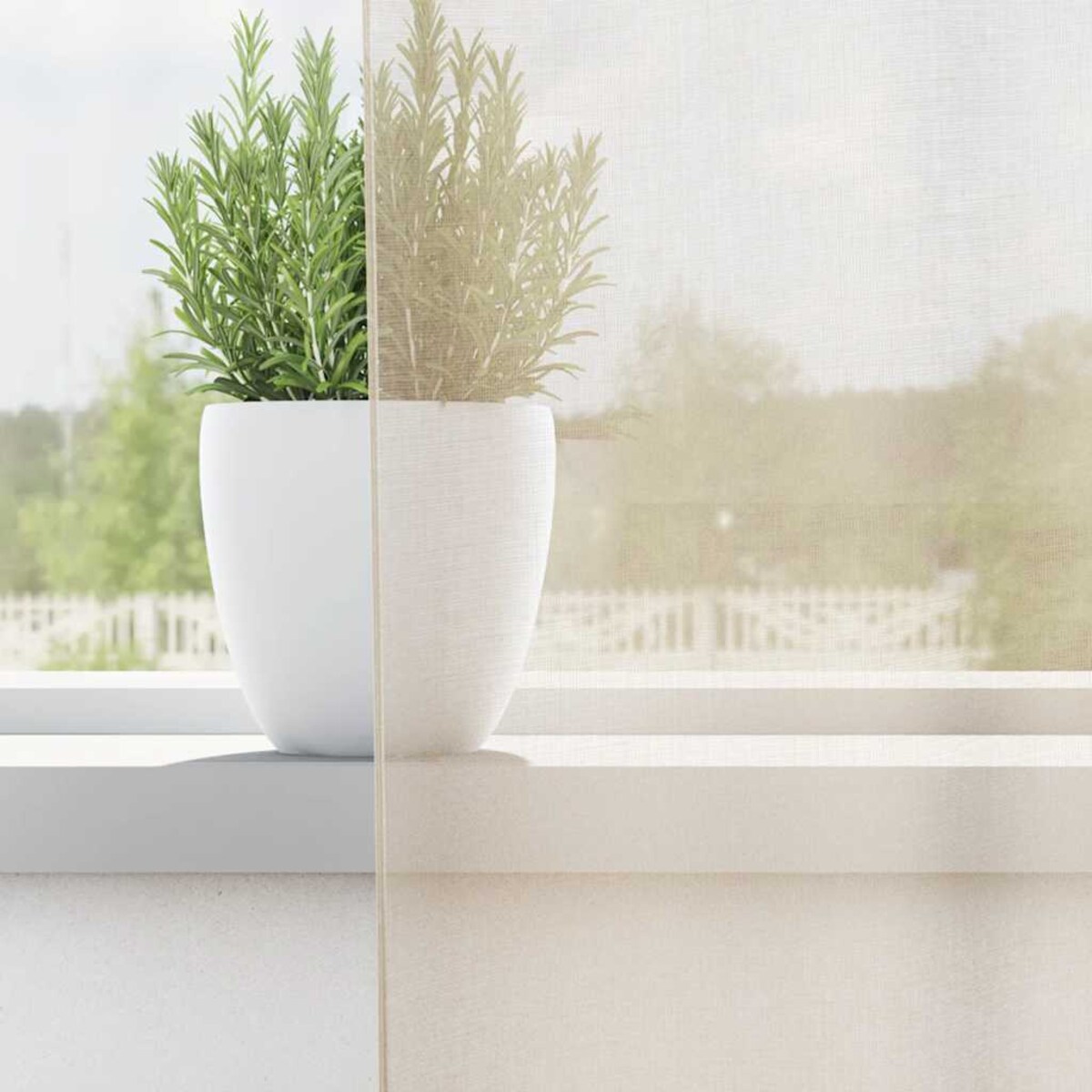 vidaXL Zasłony woalowe z przelotkami 2 szt. Kremowe 140x175 cm