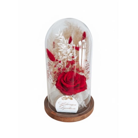 Szklana kopuła miłość drewno