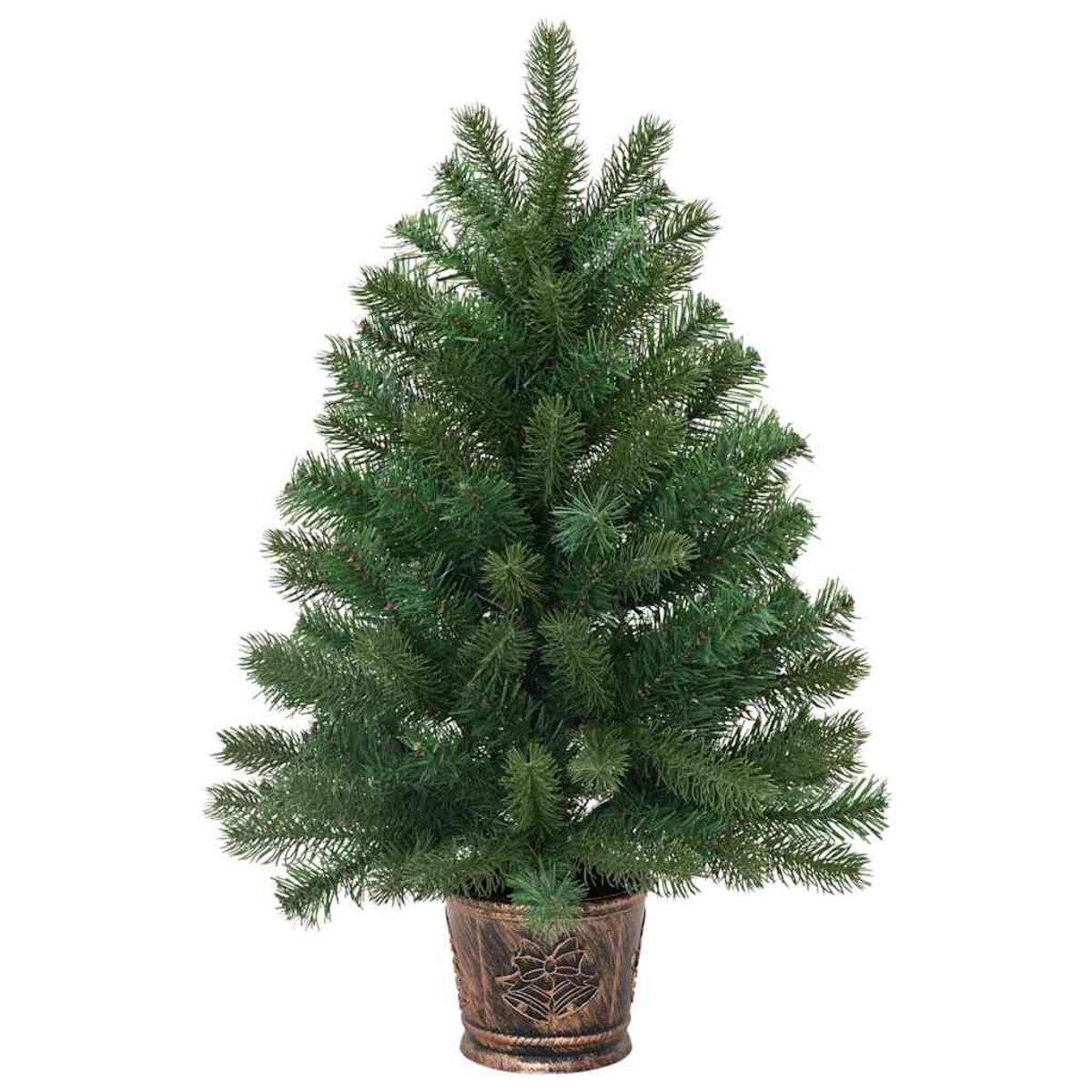 vidaXL Sztuczna choinka z podstawą Zielony 75 cm PVC, PE i stal