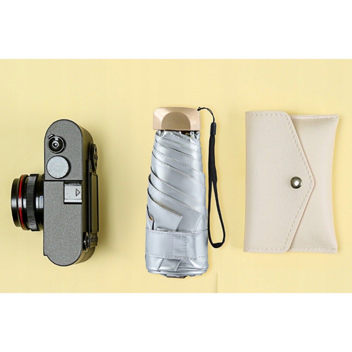 Parasol manualny kompaktowy PARASOLKA składana kieszonkowa MAŁA mini LEKKA