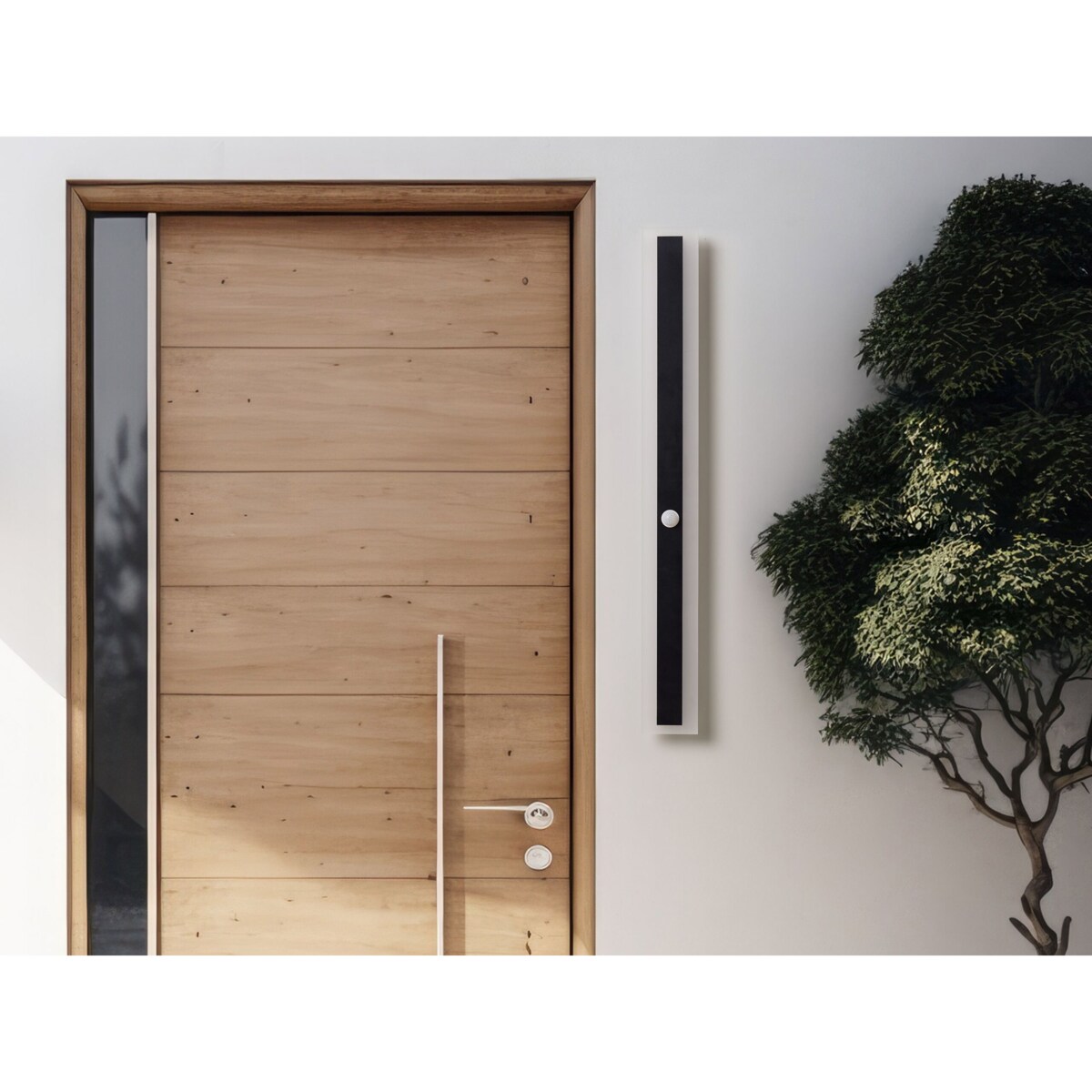 Lampa ścienna zewnętrzna LED z czujnikiem ruchu 80 cm czarna SAVANE