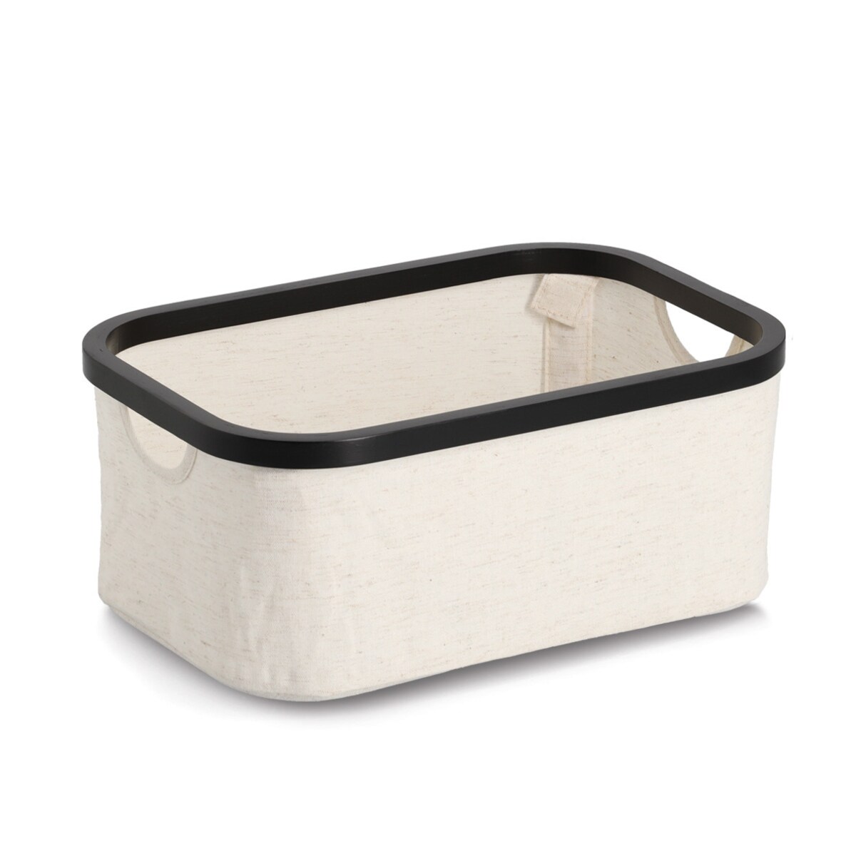 Organizer tekstylny kremowy ZELLER, bambus, 38 x 26 x 16 cm