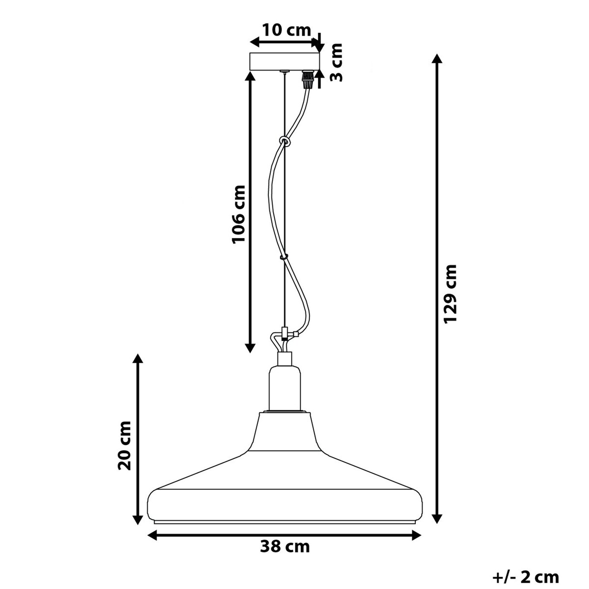 Lampa wisząca ALIKOS Szkło Złoty