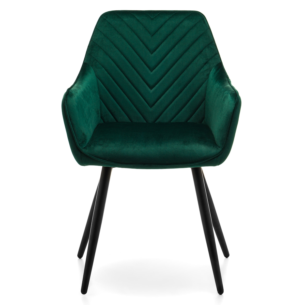 Krzesło tapicerowane welurowe do salonu jadalni VASTO zielone, NEWHOME