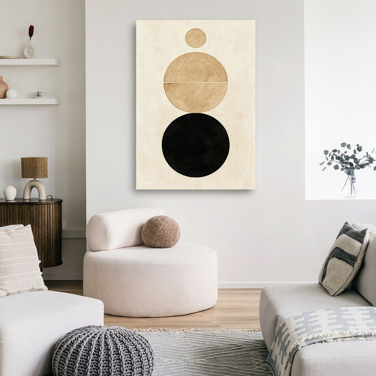 Feeby Obraz na płótnie, Koła Minimalizm Geometria 80x120