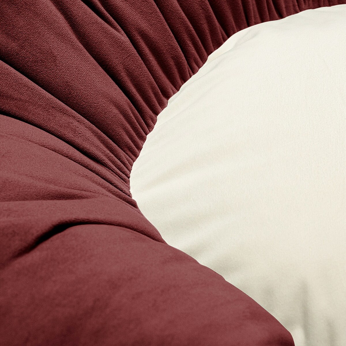 Poduszka kwiatek Mia II XXL, bordowy, 100 cm, Posh Velvet