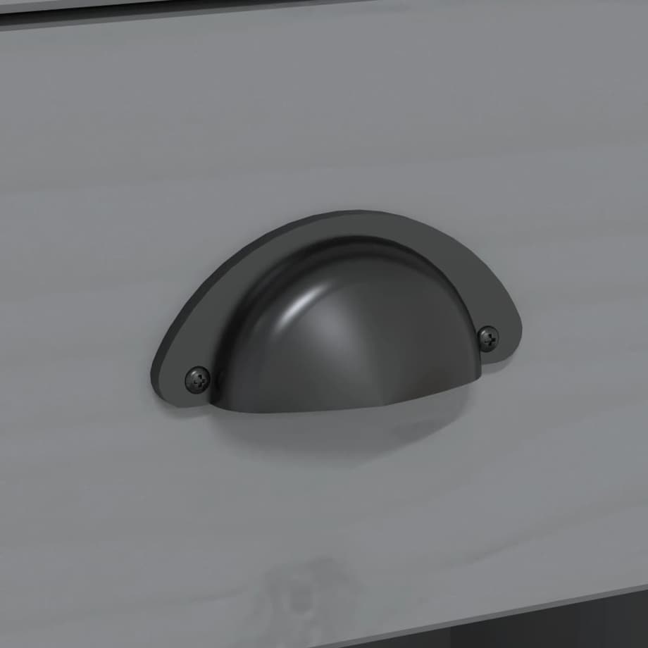 vidaXL Komoda BODO, szara, 115,5x44x80 cm, lite drewno sosnowe