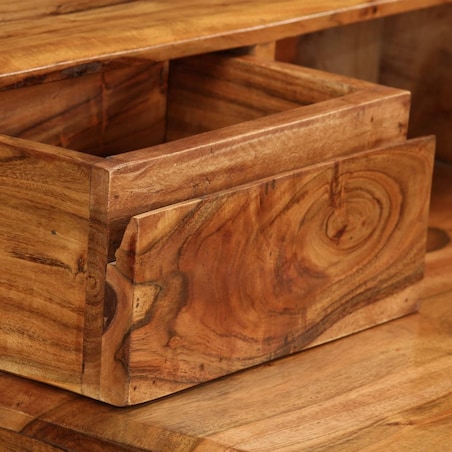 vidaXL Biurko z szufladami, lite drewno, 88 x 50 x 90 cm