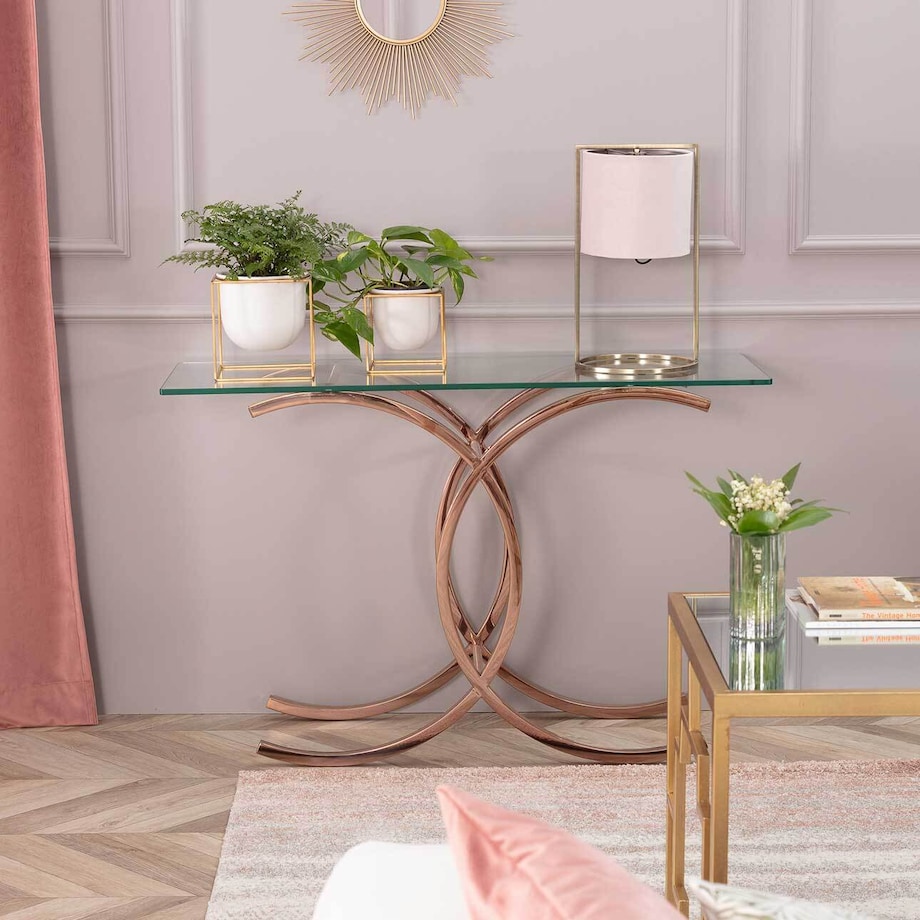 Konsola Chica rose gold 128x40x79cm, 128 x 40 x 79 cm