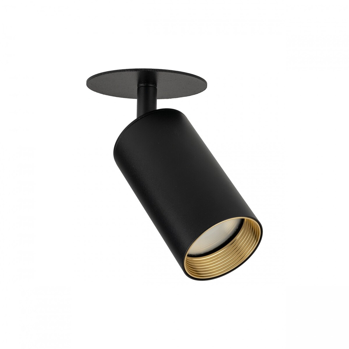 Lampa reflektor spot podtynkowy TK Lighting AMIS BLACK 10806 GU10 czarno-złota regulowana wpuszczana sufitowa
