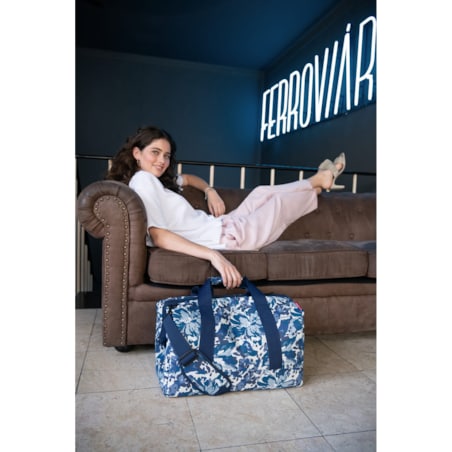 Torba ALLROUNDER L, flora blue