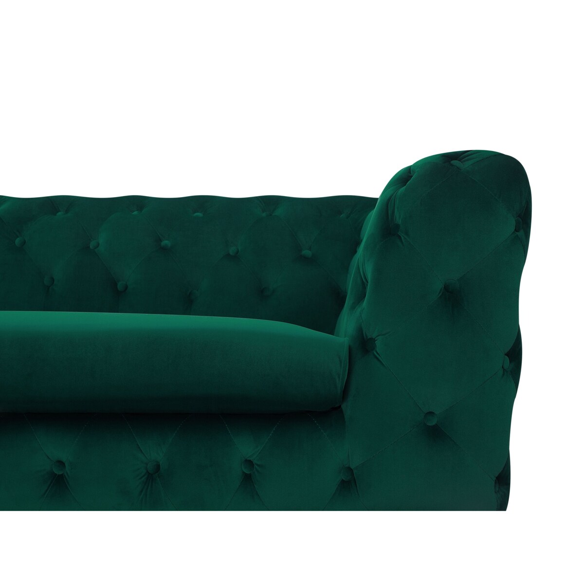 Sofa 3-osobowa welurowa szmaragdowa SOTRA