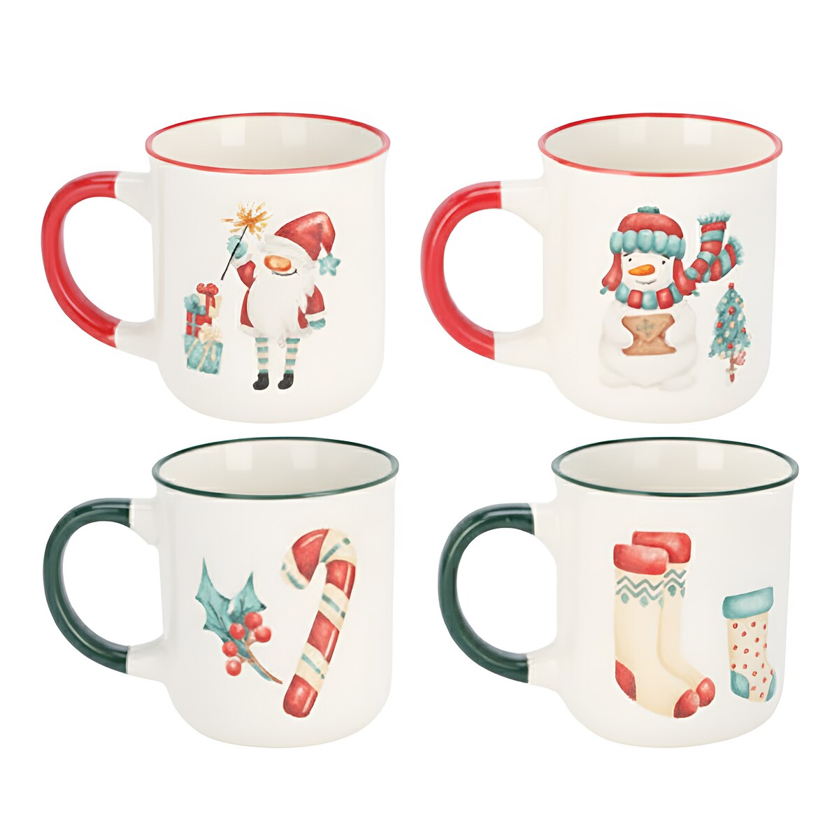 Kubki Świąteczne Zestaw Kubków Świątecznych 4 Szt X 200 Ml