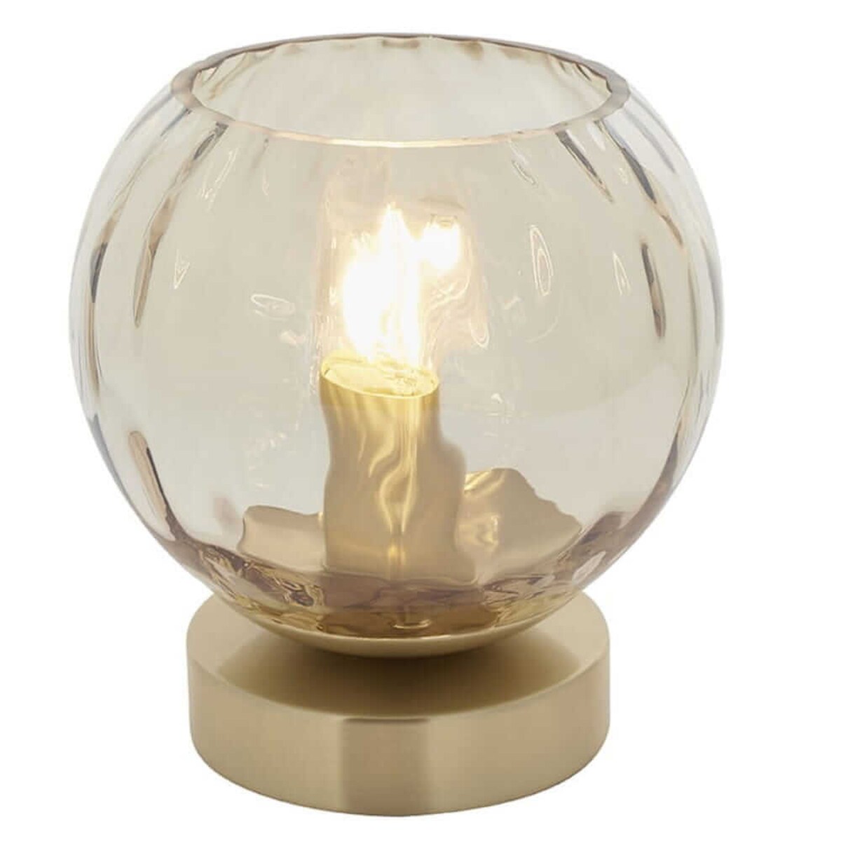 Szklana lampa stojąca na stół Dimple 91973 Endon złota przezroczysta