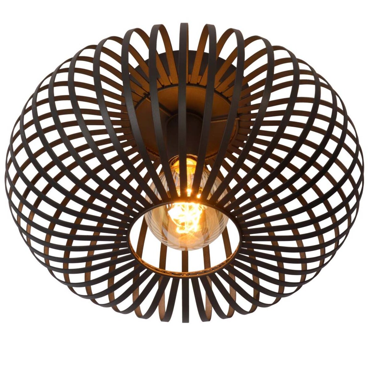 Druciana lampa sufitowa Manuela 78174/40/30 czarna do sypialni