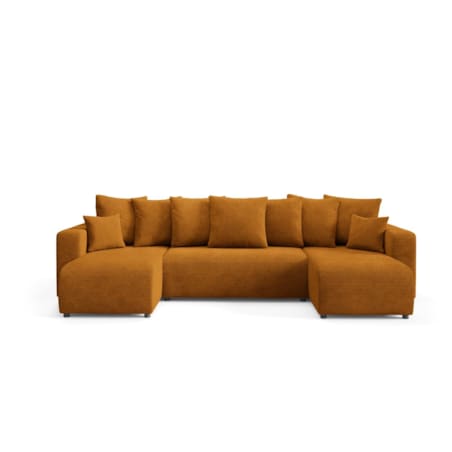 Narożnik EVORA U z pojemnikiem tkanina miękki plusz Kolor: Onega 19