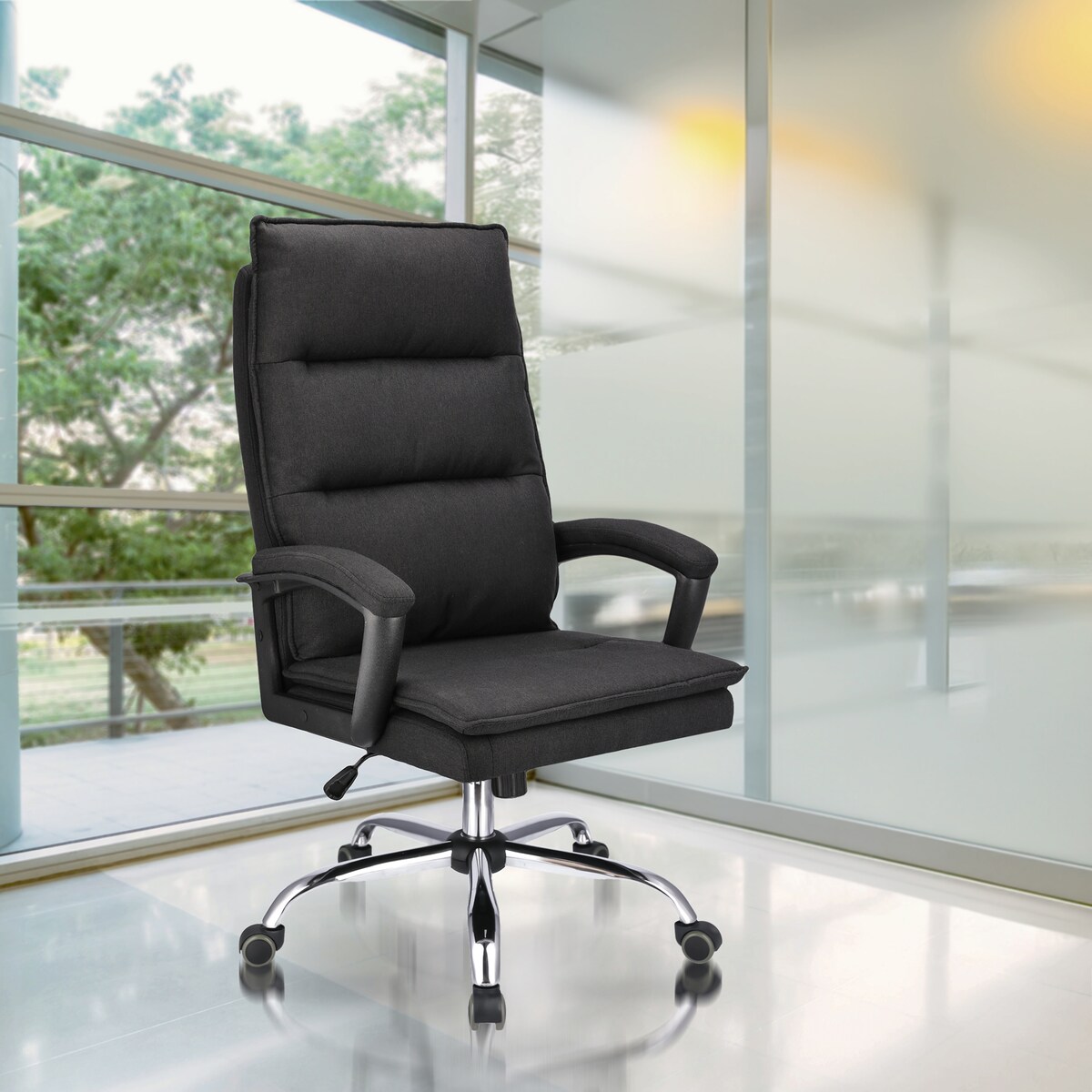 Fotel biurowy ESPO tkanina czarny