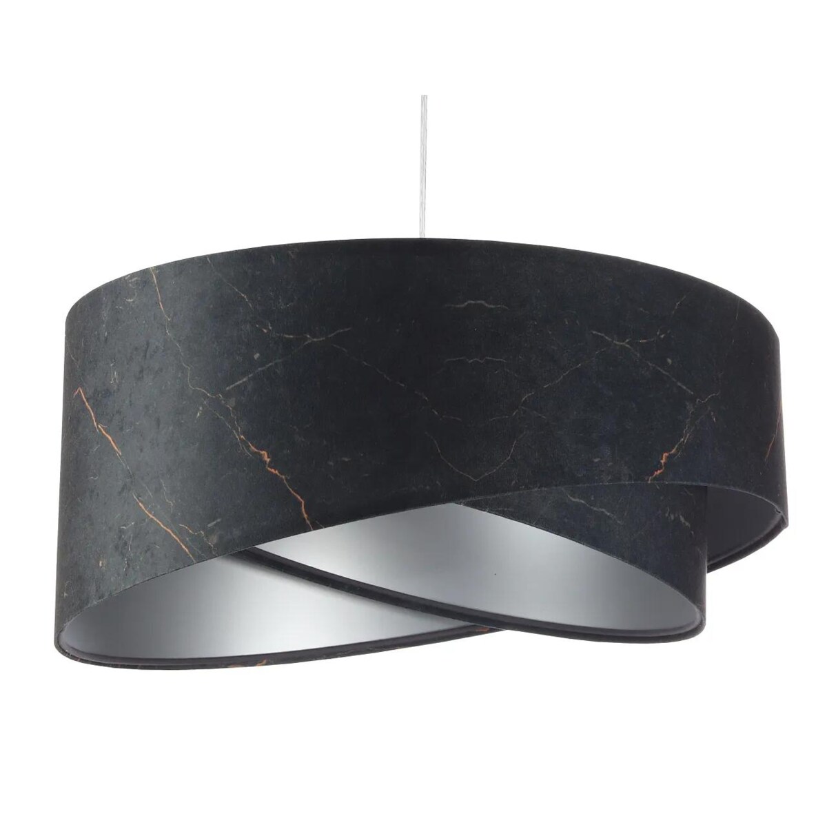 Lampa wisząca BLACK MARBLE czarna/srebrna